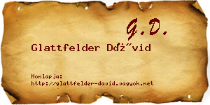 Glattfelder Dávid névjegykártya